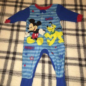 Mickey and Pluto Footed Sleeper